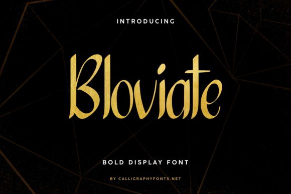 Bloviate: A Bold Display Font for Creative Makers