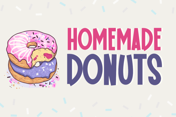 Homemade Donuts Font for Creative Product Design
