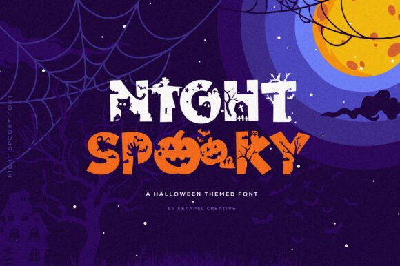 Night Spooky Font for Quirky Branding and Display Design