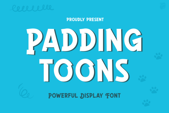 Padding Toons: A Playful Display Font for Creative Projects
