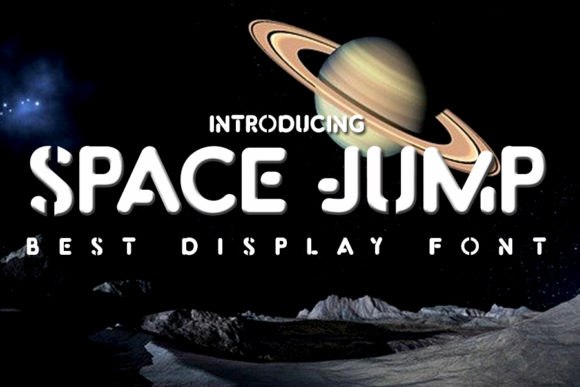 Space Jump: A Modern Display Font for Futuristic Web Designs